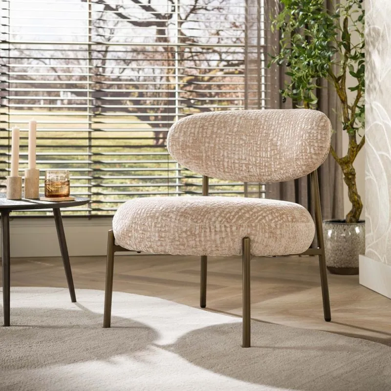 Sessel Elysia | Monti Stoff / Strukturgewebe | sand-braun