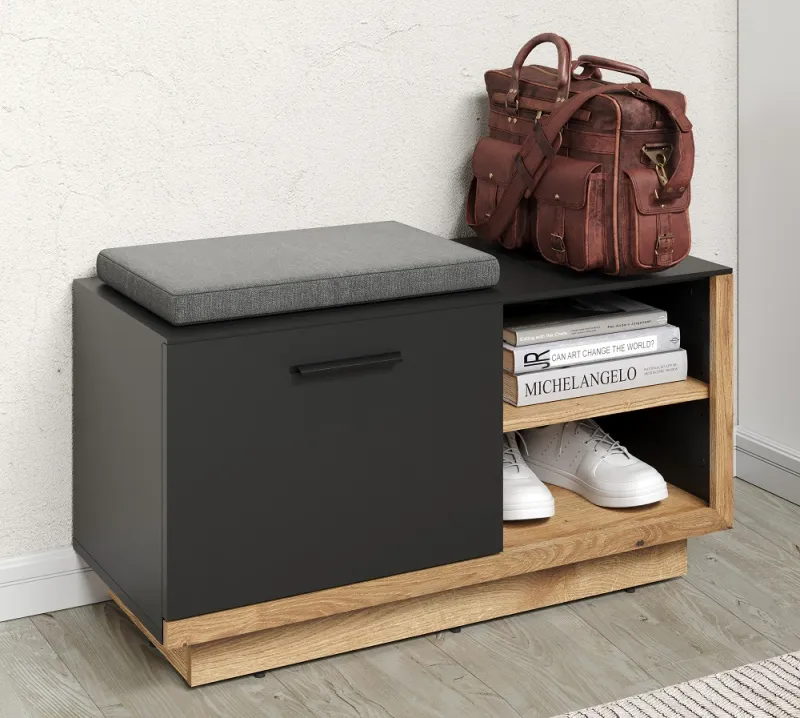 Sitzbank Synnax | anthrazit grau / Coast Evoke Eiche