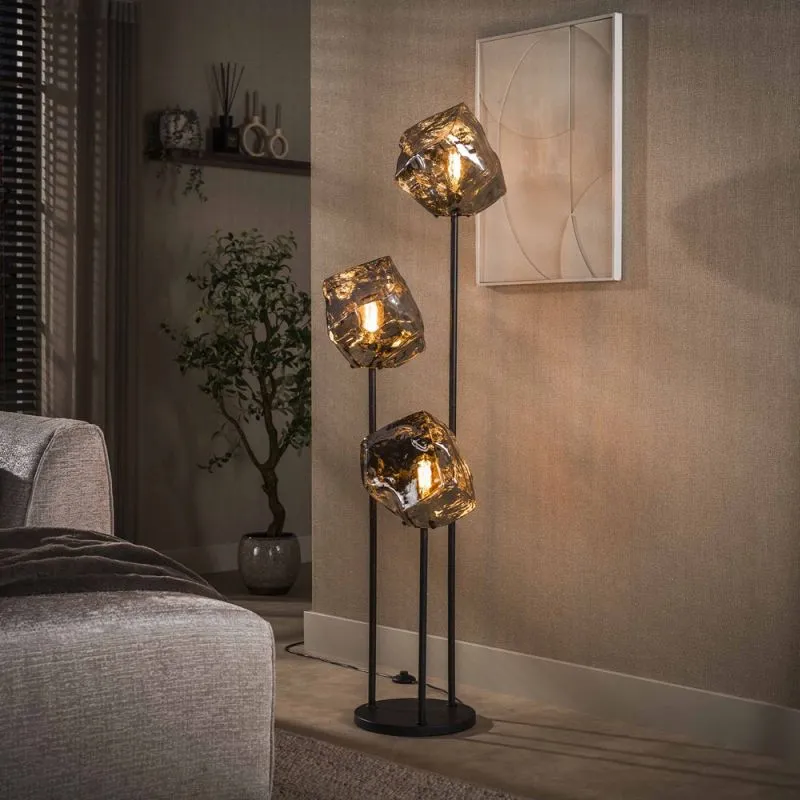 Stehlampe Riza | 3 Leuchten | verchromt