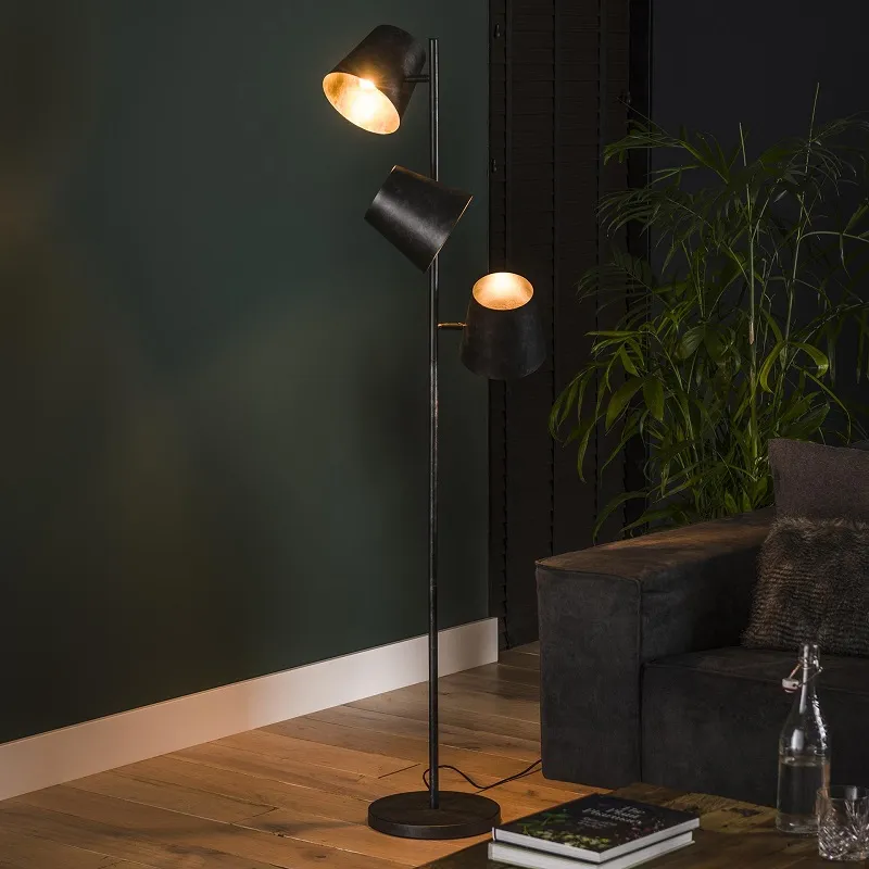 Stehleuchte Pino 3 Lampen | Stahl | Charcoal grau