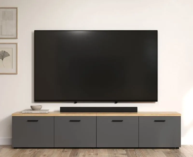 TV-Möbel Baggio | Anthrazit / Coast Evoke Oak | 2-teilig