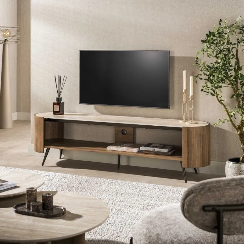 TV-Möbel Nova 180cm | Keramik travertin