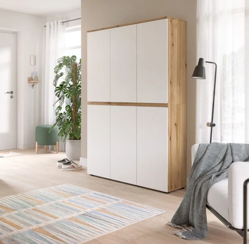 Universalschrank Scarpa | 105 x 175cm | weiß / Evoke Eiche