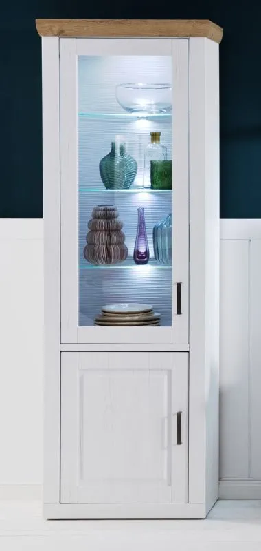Vitrine Brixen | Landhaus modern | Pinie Aurelio / Grandson Oak Komplettset