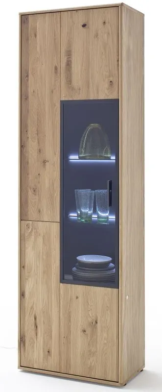 Vitrine Portland | Asteiche Bianco | LED Beleuchtung