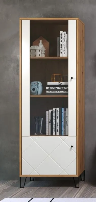 Vitrine Touch | Artisan Eiche / weiß