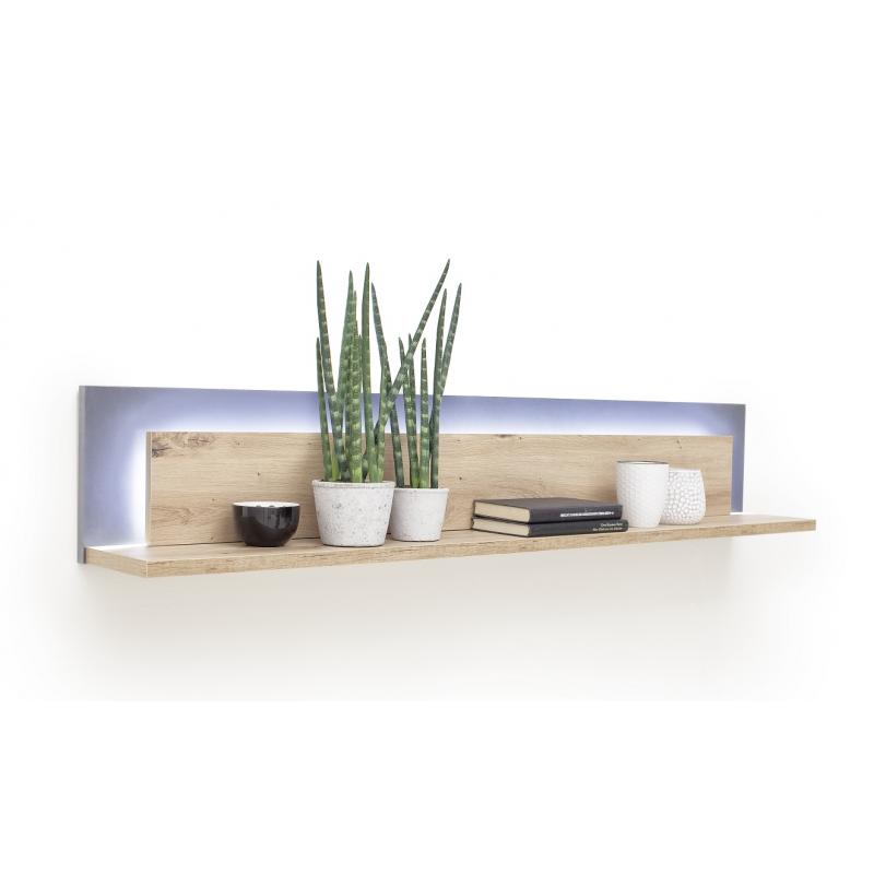 Wandboard Cordona | Balkeneiche / anthrazit | LED Beleuchtung
