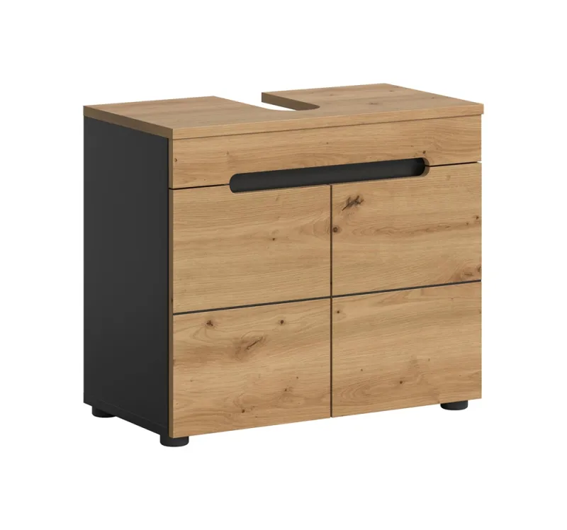 Waschbeckenunterschrank Canu | Artisan Eiche / Basalt grau
