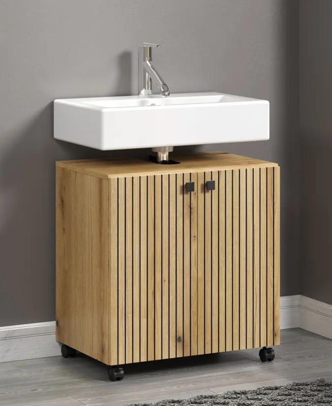 Waschbeckenunterschrank Pure Bliss | Evoke Eiche | 60 cm x 64 cm x 42 cm