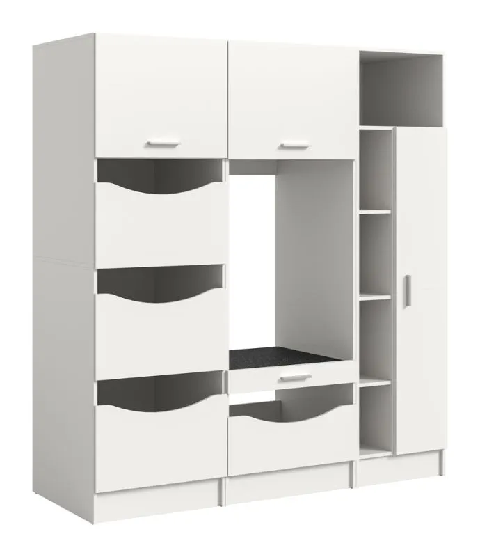 Waschmaschinenschrank Set Free 2 | 3-teilig | weiß