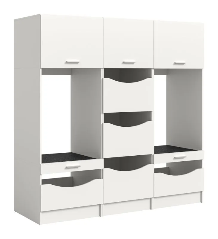 Waschmaschinenschrank Set Free 2 | weiß | 3-teilig