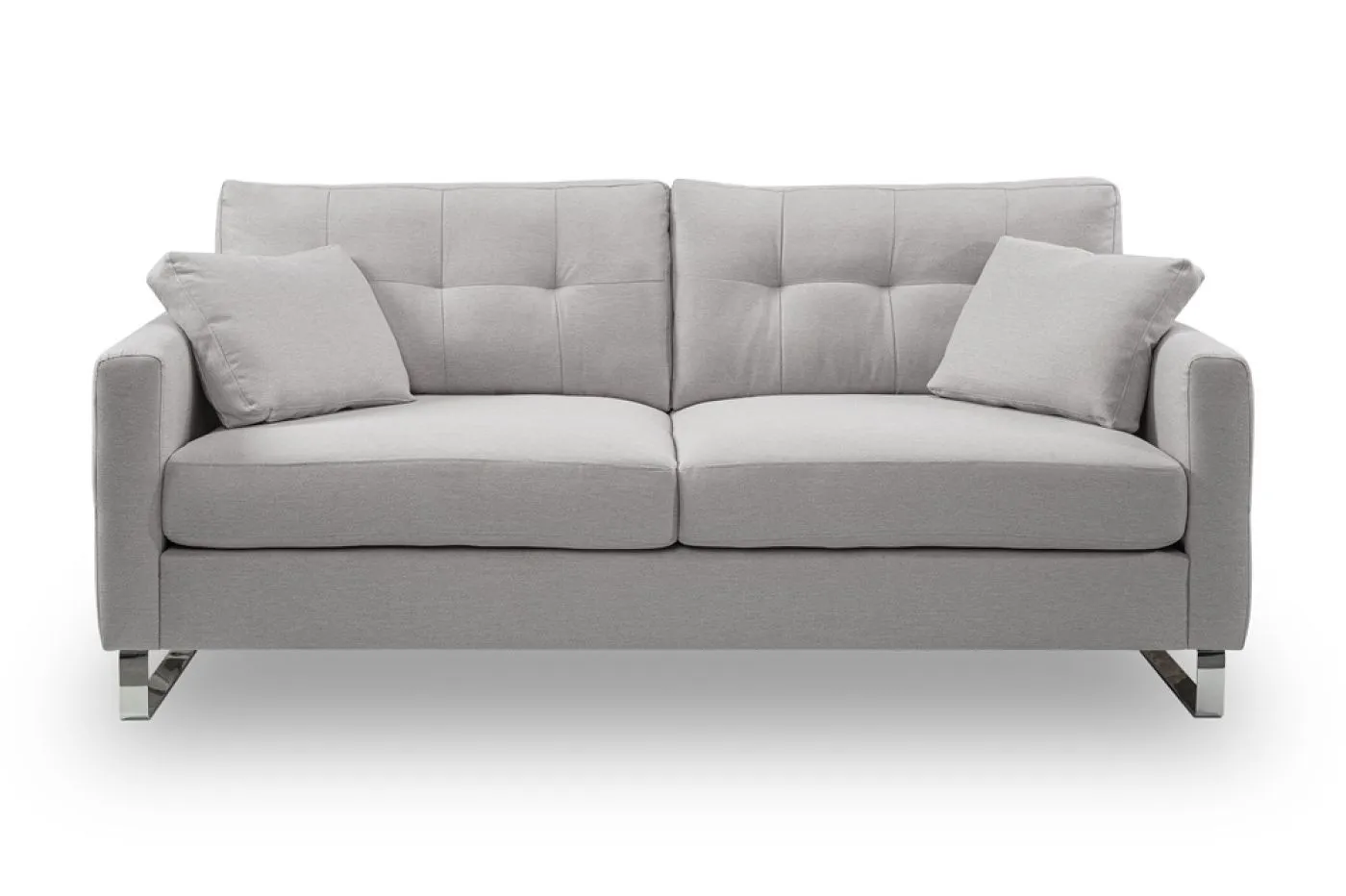 2,5-Sitzer Polstersofa Hera | 203cm | Flachgewebe | hellgrau