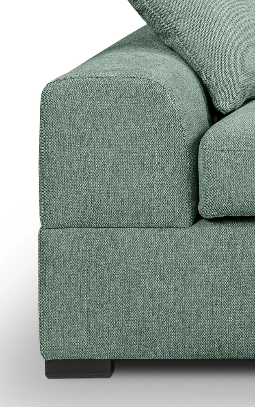 2-Sitzer Polstersofa Veda | 182cm | Strukturstoff | petrol