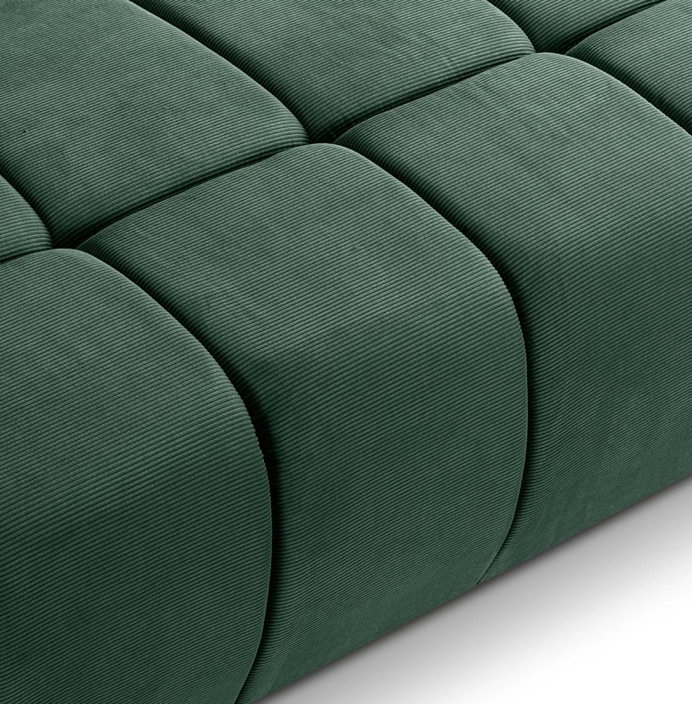 2-Sitzer Schlafsofa Lauder mit Bettkasten | 207cm | Cord | smaragdgrün