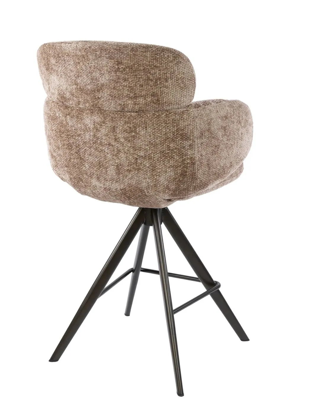 2er Set Barstuhl Milagro | Hoven-Stoff / Chenillegewebe | drehbar | champagne-braun