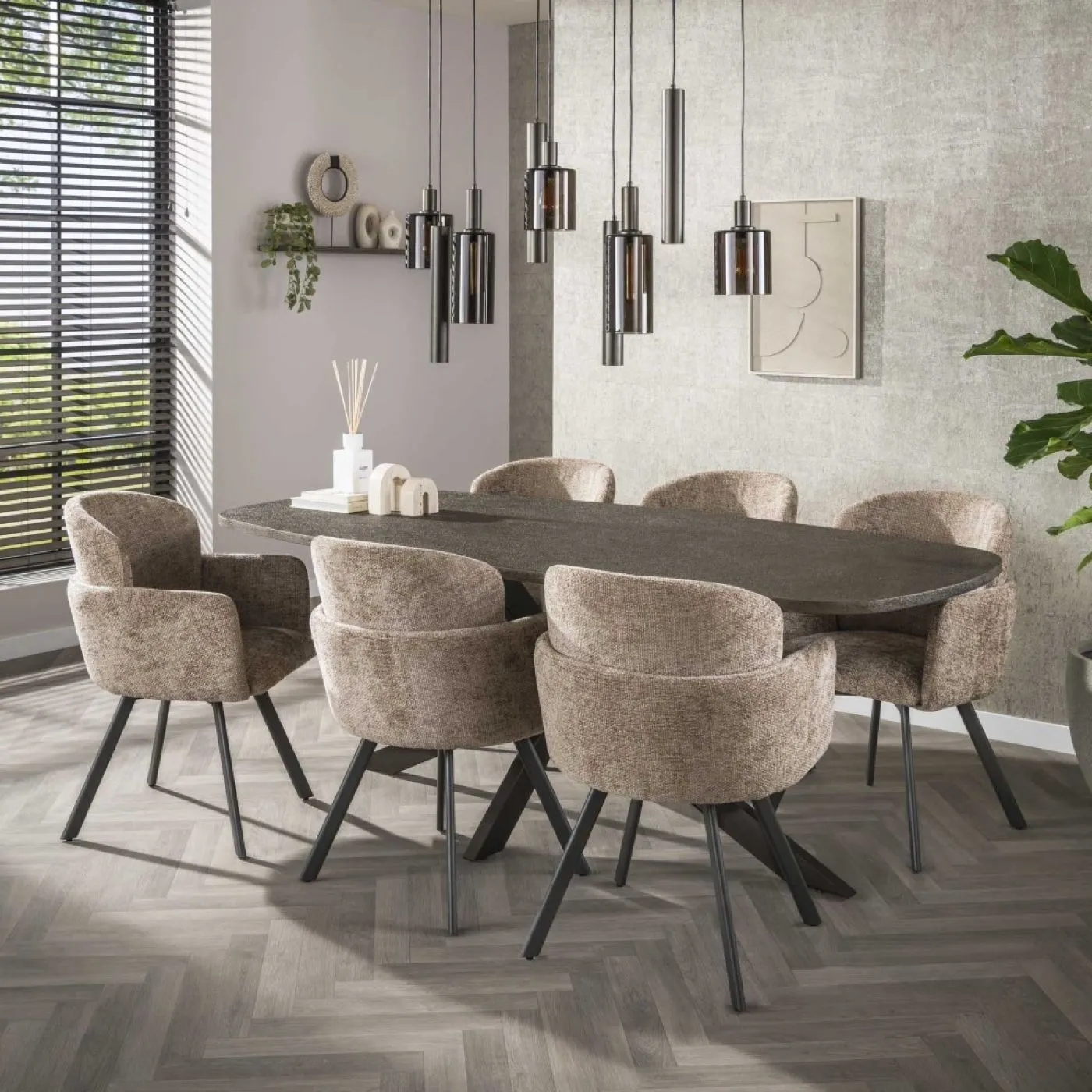 2er Set Stuhl Nasu | drehbar | Hoven champagne