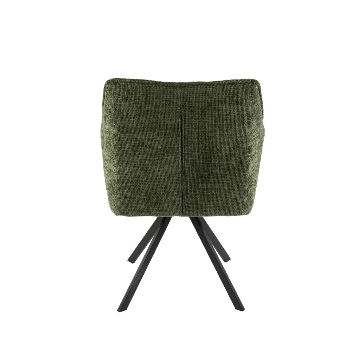 2er Set Stuhl Toik mit Armlehnen | drehbar | Hoven-Stoff / Chenillegewebe | grün