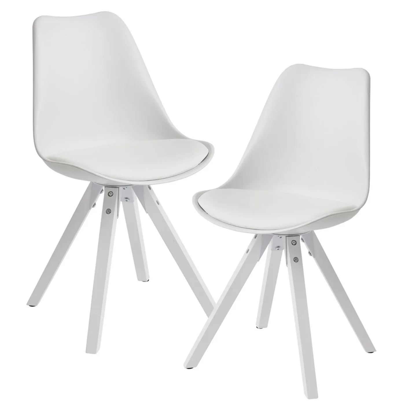 2er Set Esszimmerstuhl Avanti | Kunstleder | weiß