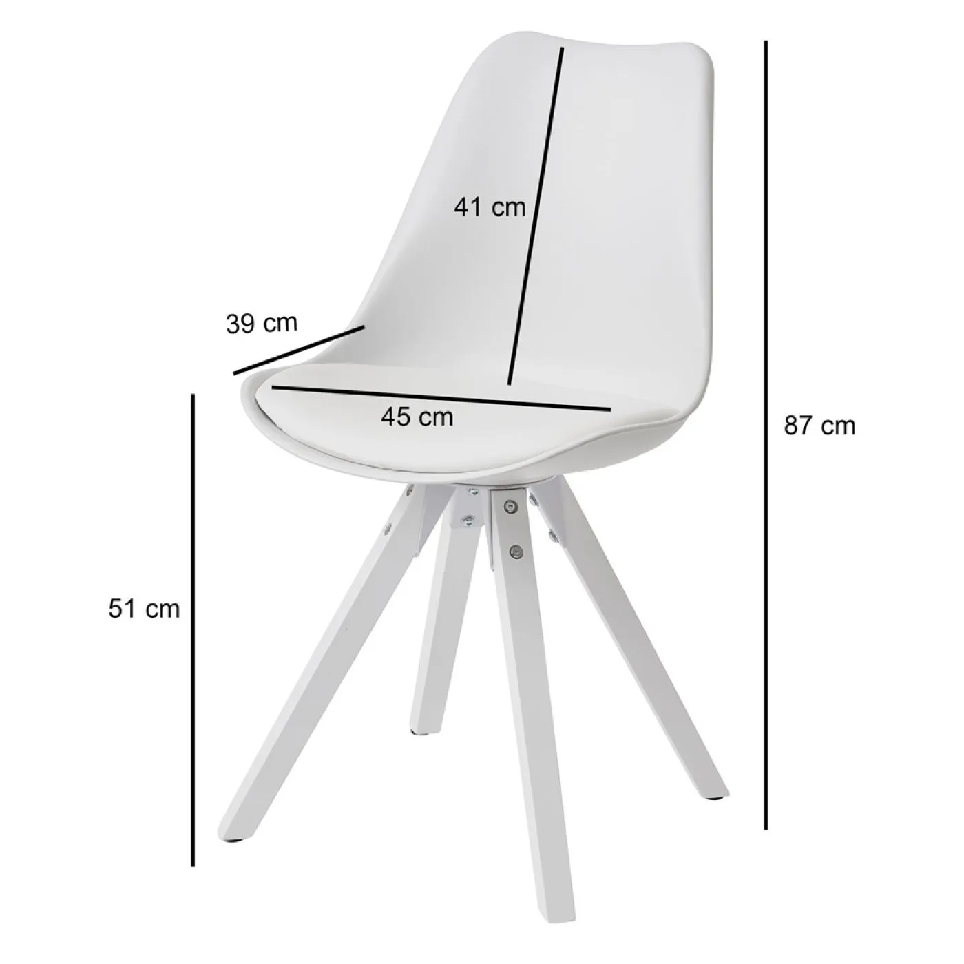2er Set Esszimmerstuhl Avanti | Kunstleder | weiß