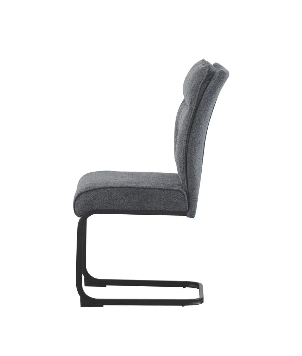 2er Set Freischwinger Frieda | Chenille-Optik | anthrazit