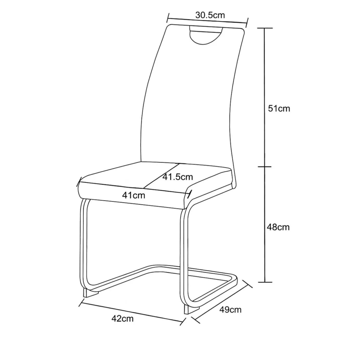 2er Set Freischwinger Hanna | Webstoff | anthrazit