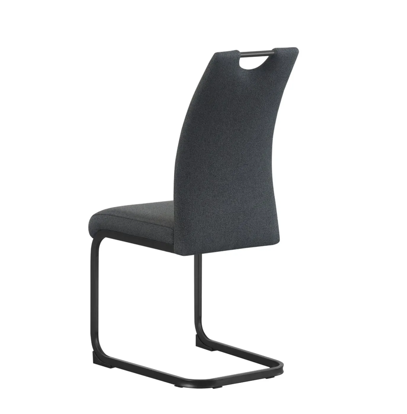 2er Set Freischwinger Hanna | Webstoff | anthrazit