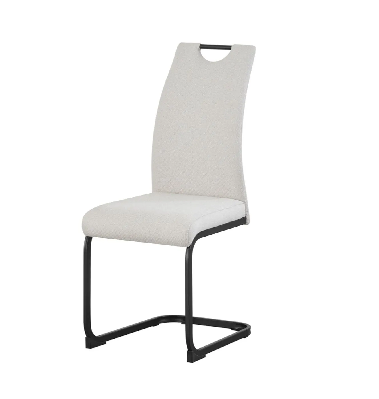2er Set Freischwinger Hanna | Webstoff | creme