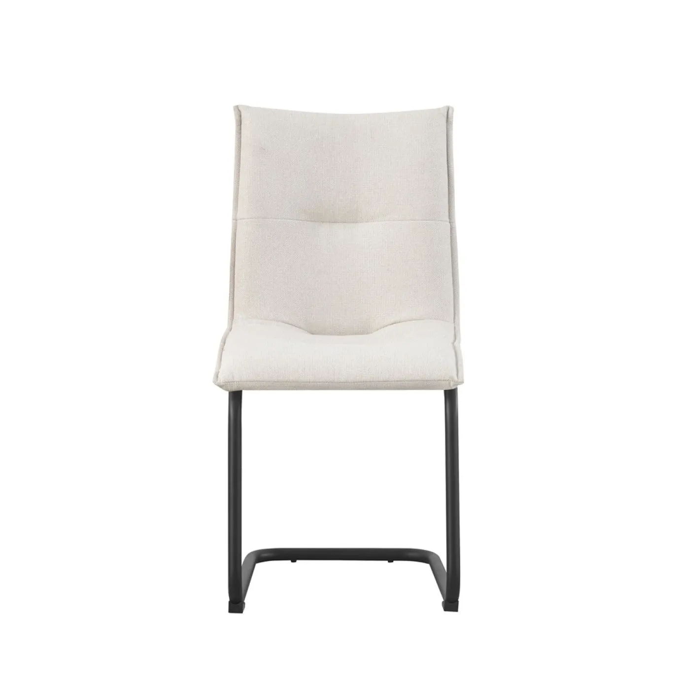 2er Set Freischwinger Sonja | Webstoff | creme
