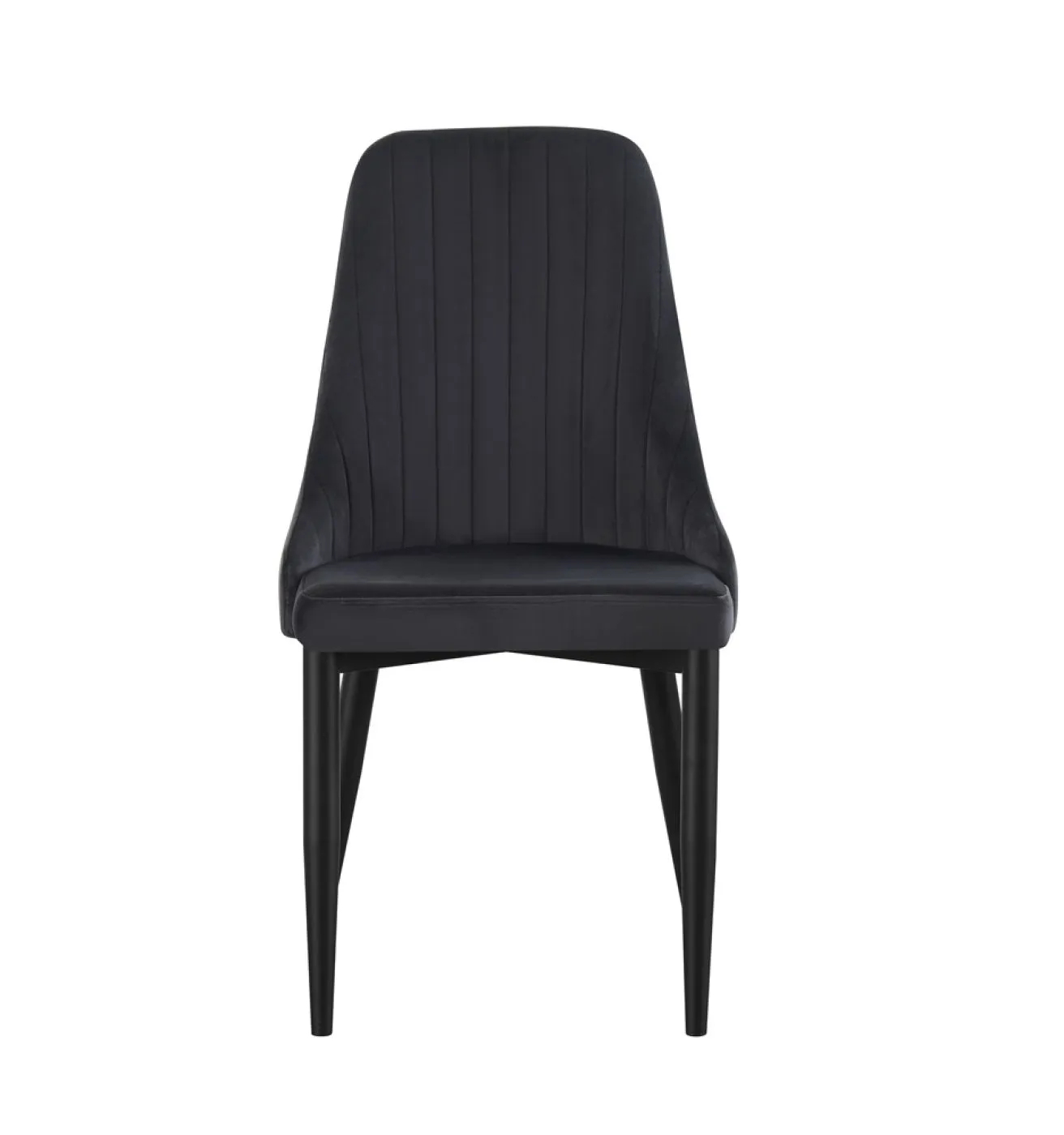 2er Set Stuhl Claudia | Samtbezug | Anthrazit