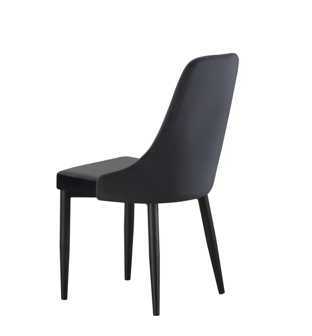 2er Set Stuhl Claudia | Samtbezug | Anthrazit