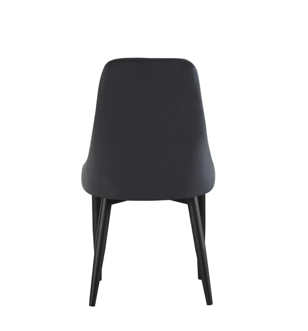 2er Set Stuhl Claudia | Samtbezug | Anthrazit