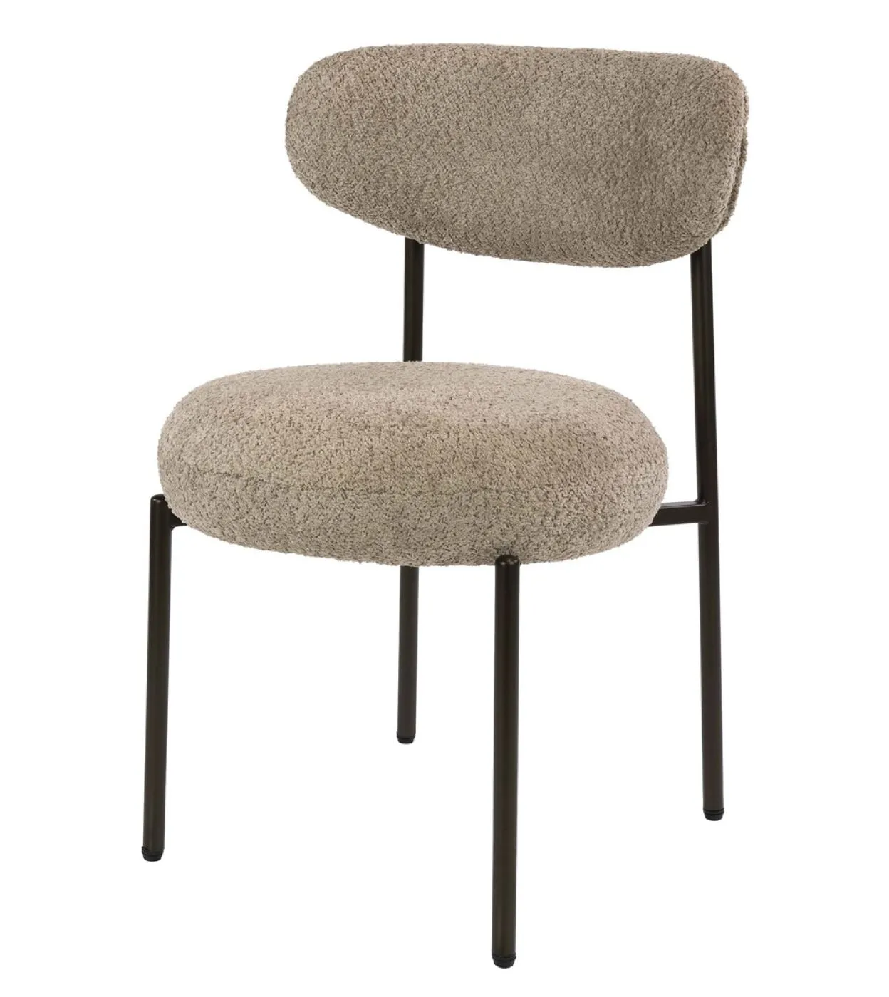 2er Set Stuhl Elysia | Cargo Stoff / Strukturgewebe | sand-braun
