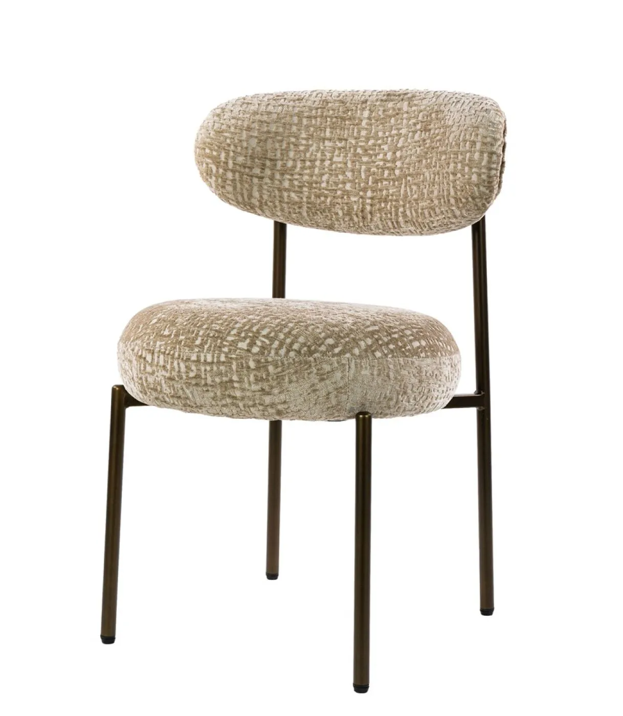 2er Set Stuhl Elysia | Monti Stoff / Strukturgewebe | sand-braun