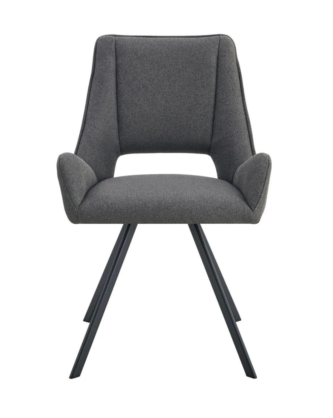 2er Set Stuhl Helen | Webstoff | anthrazit