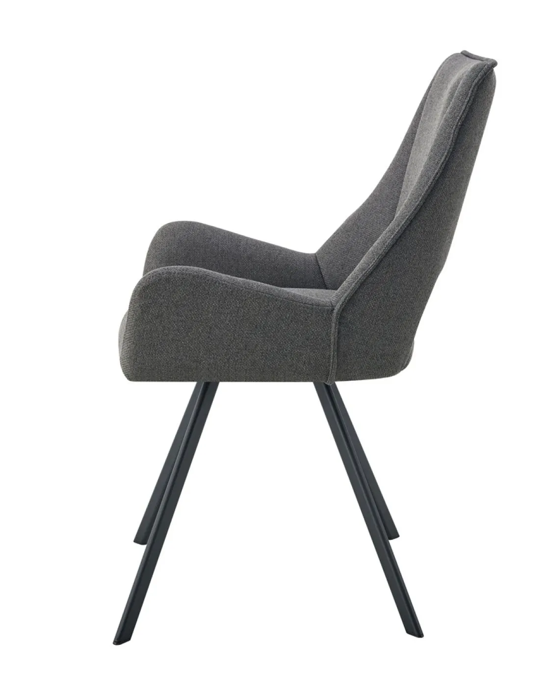 2er Set Stuhl Helen | Webstoff | anthrazit