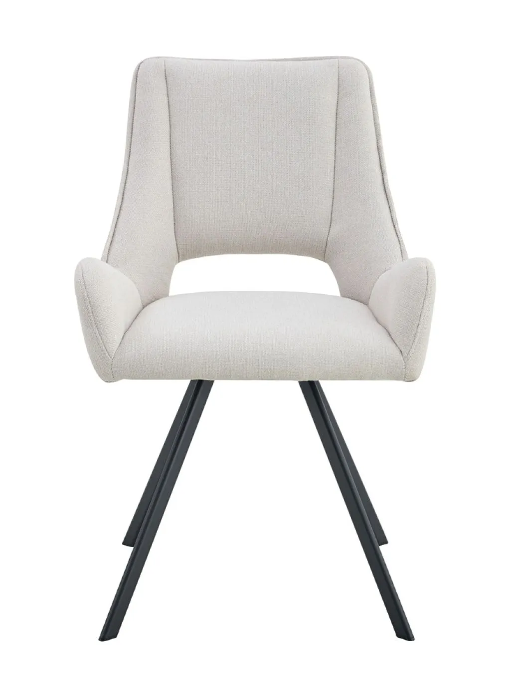 2er Set Stuhl Helen | Webstoff | creme