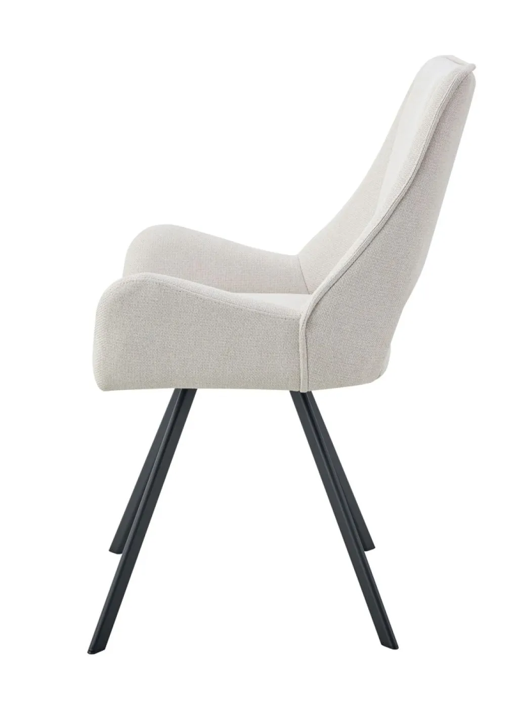 2er Set Stuhl Helen | Webstoff | creme