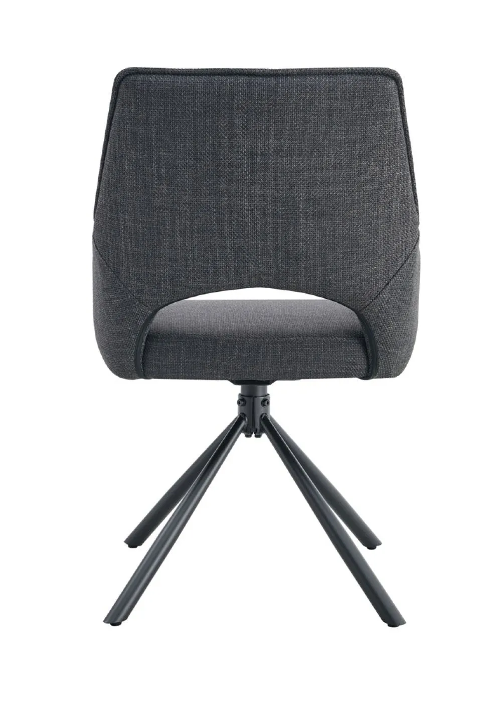 2er Set Stuhl Jana | Webstoff | drehbar | anthrazit