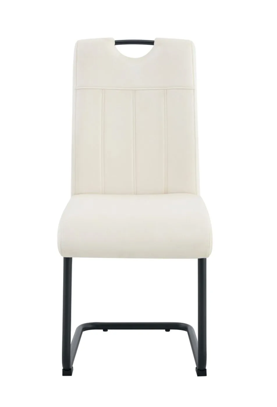 2er Set Stuhl Lisa | Samtbezug | creme