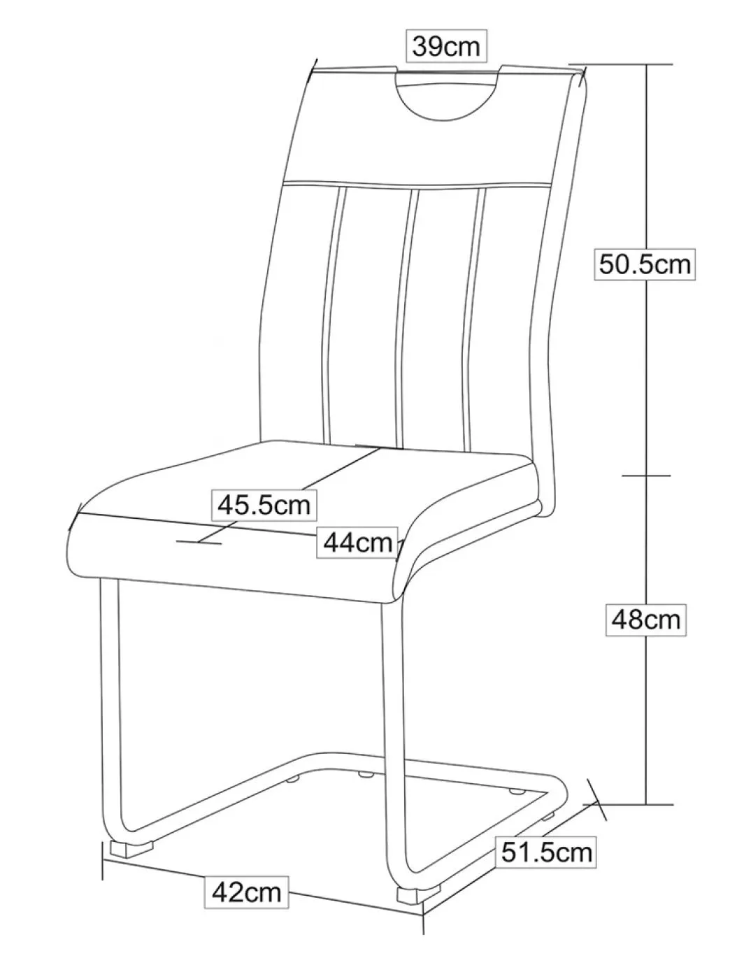 2er Set Stuhl Lisa | Samtbezug | creme