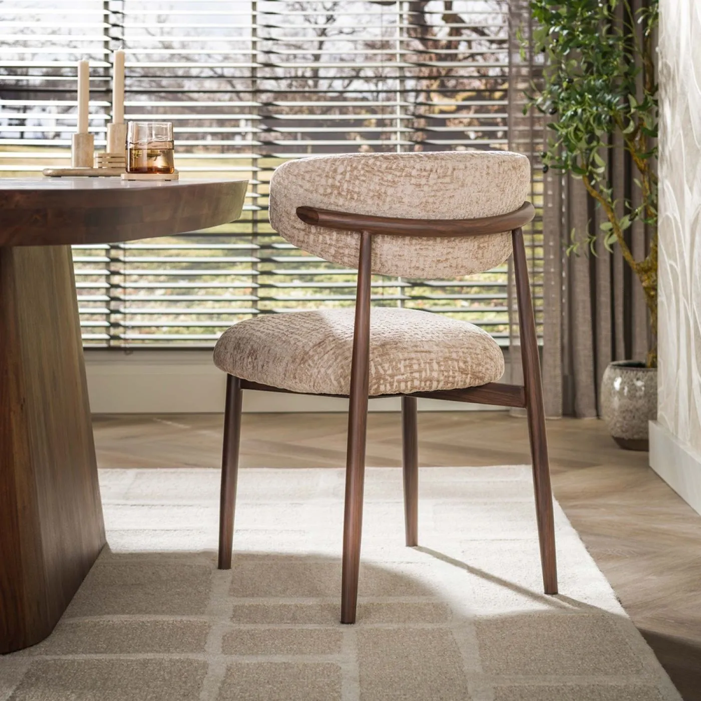 2er Set Stuhl Savena | Monti Stoff / Strukturgewebe | sand
