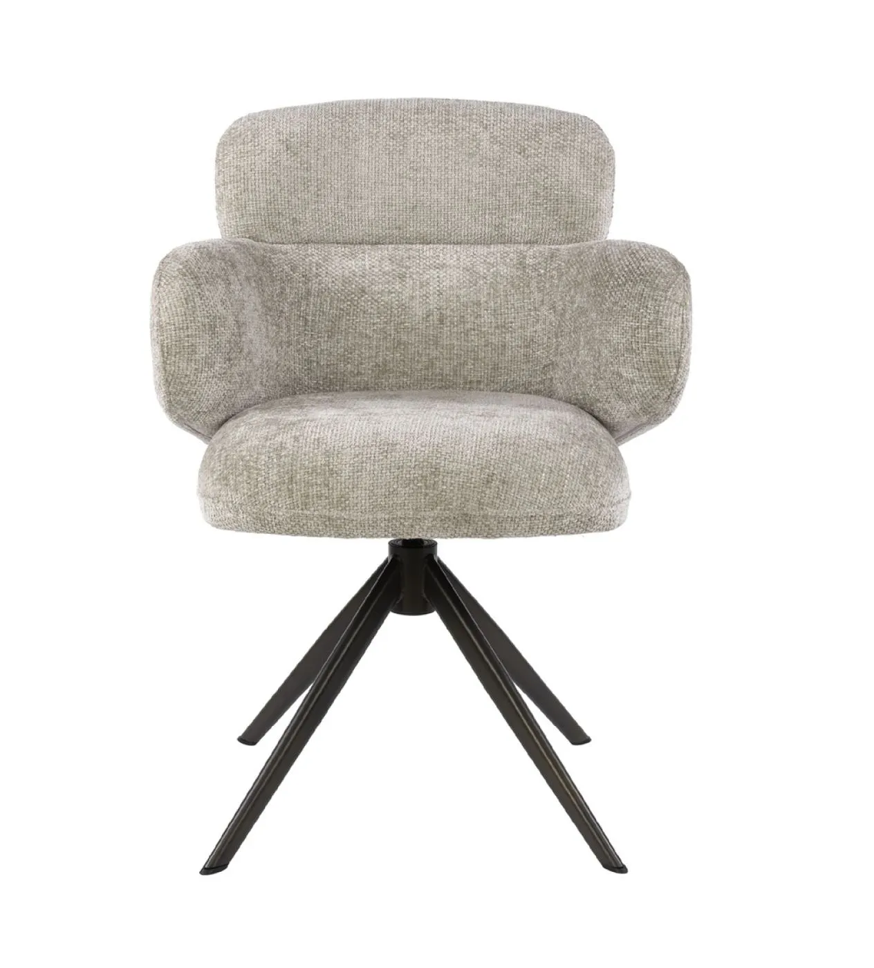 2er Set Stuhl Milagro | Hoven-Stoff / Chenillegewebe | drehbar | sand-braun