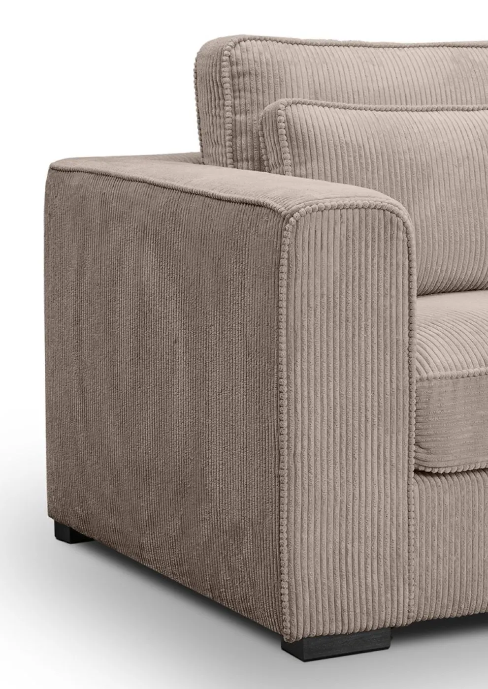 3-Sitzer Polstersofa Almera | 241cm | Cordstoff | beige-braun