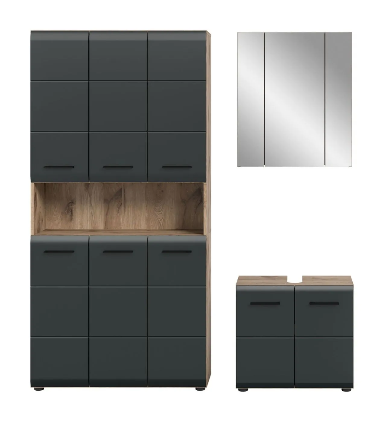 Bad Set Ice 10 | 3-teilig | Nox Oak / schwarz matt