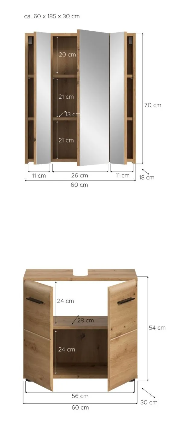 Bad Set Ice 2 | 2-teilig | Artisan Oak
