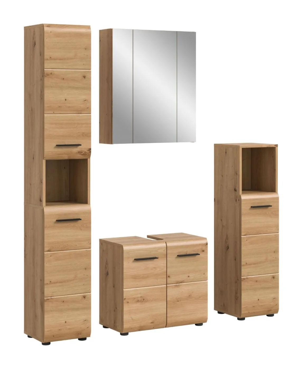 Bad Set Ice 2 | 4-teilig | Artisan Oak ohne Aufsatzleuchte