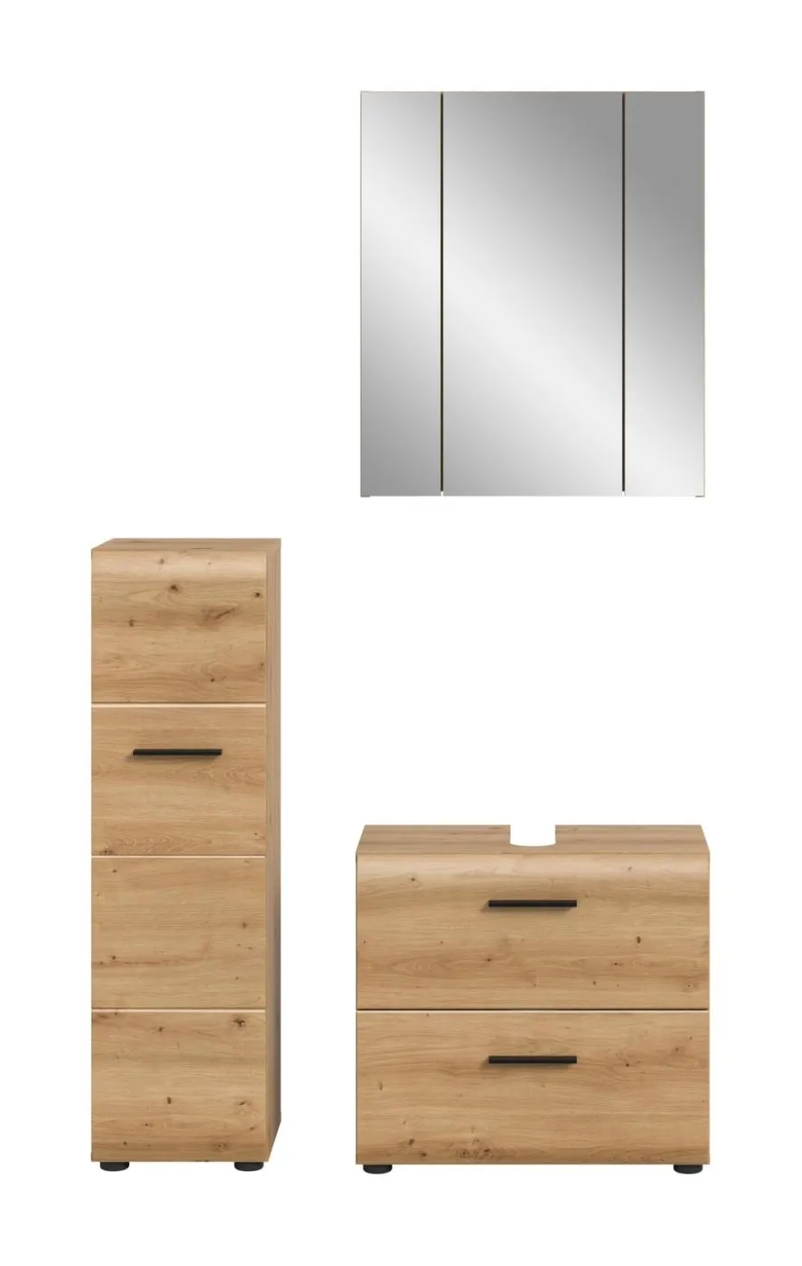 Bad Set Ice 3 | 3-teilig | Artisan Oak ohne Beleuchtung
