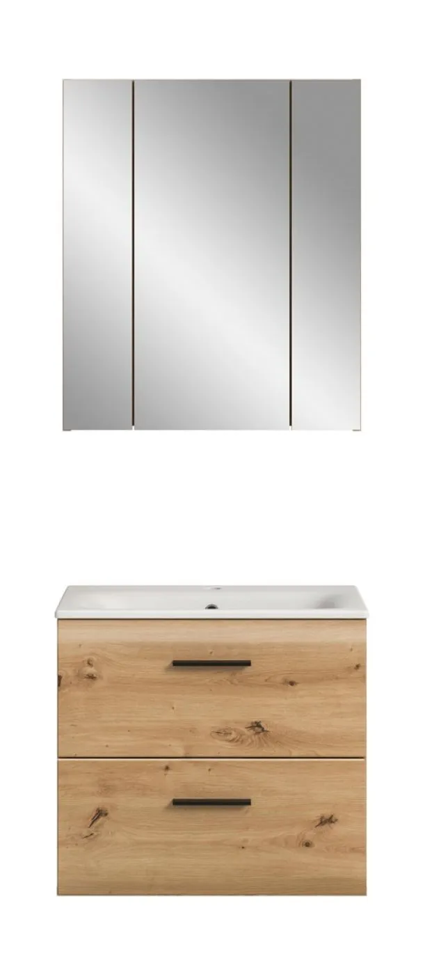 Bad Set Ice 3a | 2-teilig | Artisan Oak | inkl. Waschbecken