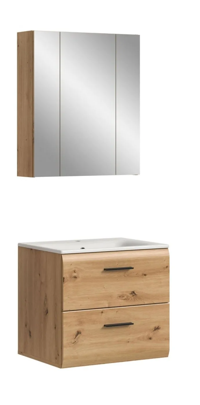 Bad Set Ice 3a | 2-teilig | Artisan Oak | inkl. Waschbecken ohne