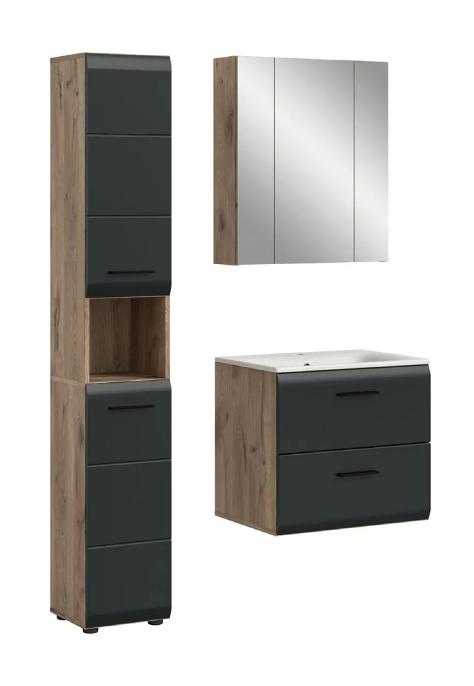 Bad Set Ice 5 | 3-teilig | Nox Oak / schwarz matt